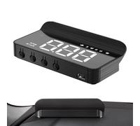 Ratpzou Pantalla frontal del velocímetro del coche, pantalla frontal Hud - Proyector de velocidad parabrisas | Velocímetro GPS digital, pantalla HUD transparente para una conducción segura