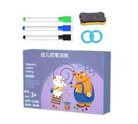 Ratpzou Tarjetas para Practicar el Trazado | Aprendizaje del Control del Lápiz Borrable | Juguetes de Aprendizaje Sensorial para la Escritura Infantil,para Interacción Educativa en el Hogar y la