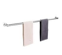 Ratra de Toallas de Acero STA 120 cm Tornillos de Montaje de Largo incluidos Batimiento y Toalla de Cocina para paños de Cocina y Ropa de Acabado Cepillado Diseño de una Sola Varilla
