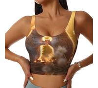 Rats in Love Print - Chaleco deportivo para mujer, ideal para pilates, correr y entrenamiento cardiovascular, Negro, S