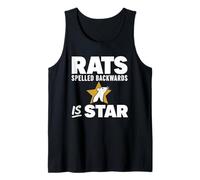 Rats Spelled Backwards is Star Meme Rat Animal Lover Camiseta sin Mangas
