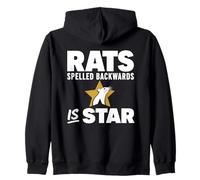 Rats Spelled Backwards is Star Meme Rat Animal Lover Sudadera con Capucha