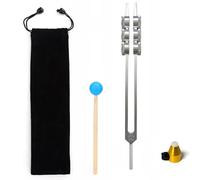 RATSTONE Diapasones Terapeuticos Chakras,Diapasón de 32 Hz, diapasón de aluminio con martillo Herramienta de diagnóstico para la salud que ayuda a aliviar tensiones y tirones