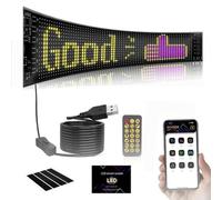 RATSTONE letrero led programable,pantalla led publicidad exterior,Pantalla flexible LED programable,92 mm x 374 mm,Luz ojo de diablo para coches y camiones,Con control por app y mando a distancia