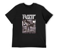 RATT Invasion of Your Privacy Men T-Shirt Black Unisex Tops Casual tee L