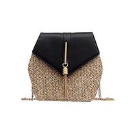 Rattan Crossbody del Cuero Mulit Estilo Paja Verano De Las Mujeres Bolsa De Tejido Hecho A Mano De La Playa Círculo Bolsa De Hombro De Bohemia