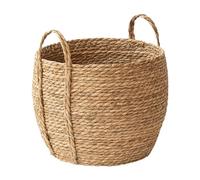 Rattan Planter Basket - Rustic Woven Storage Organizer, Decorative Plant Holder | Handwoven Natural Fiber Decorative Storage Organizer Basket With Indoor Farmhouse Garden Living Room Dorm Home Nursery