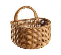Rattan - Zapatillas para almacenamiento, Wall Mount Onion Basket, Decorative Fruit Bins, Boho Style Pantry Organizer, Perfect to Ginger, Garlic, Vegetables, and Window Decor
