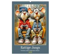 Rattige Jungs. Trockener, böser Stadtratten-Humor (Wandkalender 2026 DIN A2 hoch), CALVENDO Monatskalender: Urbanes Selbstbewusstsein und coole Sprüche in der Stadt