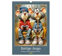 Rattige Jungs. Trockener, böser Stadtratten-Humor (Wandkalender 2026 DIN A3 hoch), CALVENDO Monatskalender: Urbanes Selbstbewusstsein und coole Sprüche in der Stadt