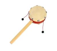 Rattle Drum - Sheepskin Wood, Small Twist Percussion | Portable Chinese