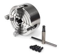 RATTMMOTOR Mandril de 4 mordazas, K72-100 mm, 3,94 pulgadas, mandril reversible de metal manual autocentrado manual, mandril giratorio de 4 mordazas, 3500 r/min con tornillos de llave en T para tornos