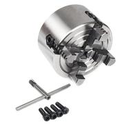 RATTMMOTOR Mandril de 4 mordazas, K72-100 mm, 3,94 pulgadas, mandril reversible de metal manual autocentrado manual, mandril giratorio de 4 mordazas, 3500 r/min con tornillos de llave en T para tornos