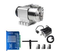 RATTMMOTOR Mesa de enrutador CNC giratoria K11-130 mm, cabezal divisor, fresadora, eje rotacional, relación de reducción de 4.º eje, 4:1 + motor servo de bucle cerrado Nema34 4.5N.m + servo driver