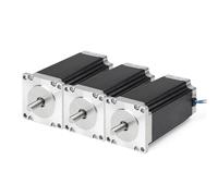 RATTMMOTOR Nema 23 Stepper - Motor paso a paso (3 unidades, eje doble, 4 cables, 2,8 Nm, 3 A, 1,8 grados, 57 x 57 x 112 mm, para impresora 3D/fresadora CNC)