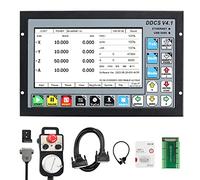 RATTMMOTOR Sistema de control CNC de 4 ejes, DDCS V4.1 CNC Offline Motion Controller PLC con 100PPR CNC Handrad MPG Not-Off Interruptor para motor paso a paso/servo motor