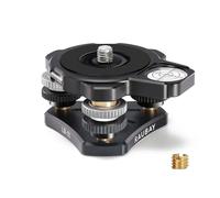 RAUBAY Base de nivelación de trípode: Nivel de Burbuja magnética Desmontable, Rango de inclinación de ±6°, nivelador de Montaje de Aluminio CNC de 3/8 Pulgadas para cámaras DSLR, Cabezales de Video y