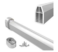 RAUGAJ Barilla Colgante de Ropa de Corte, Casa de Ropa de Casa/Hotel/Ropa con Enchufes Y Tornillos de Extremo, Aleación de Aluminio a Prueba de Agua/Óxido, Personalizable/Silver/37In(94Cm)