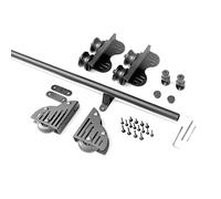 RAUGAJ Biblioteca de Hardware de Escalera Rodante Kit de Hardware de Escalera Deslizante, Riel/Riel Redondo con Ruedas de Rodillos de Piso, Riel de Escalera Móvil de Tubo Redondo para Hogar/Interior/L