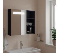 RAUGAJ Este artículo - Armario de baño con espejo LED gris claro 60x13x52 cm-Nice
