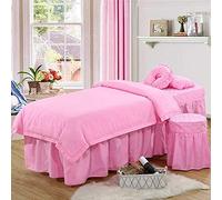 RAUGAJ Juegos de Ropa de Cama para Salón de Belleza, Sábana de Masaje con Agujero Facial, Incluye Funda Nórdica, Funda de Almohada, Funda de Taburete, Faldón de Cama, Núcleo Nórdico/6/190 * 70Cm