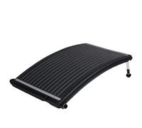 RAUGAJ Paneles solares curvados para piscina, 2 unidades, 110 x 65 cm, color del artículo: negro