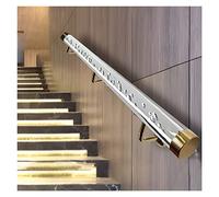 RAUGAJ Pasamanos de Escalera Antideslizantes de Edad Avanzada-Armas de Cristal, Reposabrazos de 0,5-6 M de Largo, Barra de Agarre Moderna de Interior/Loft/Corredor, Incluye Kit Completo/4.5M/14.7Ft