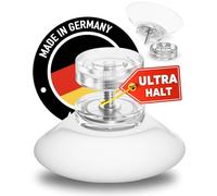 Raumhero 20x Ventosa con rosca (fuerte fuerza adhesiva) Ventosas de vidrio con tuerca moleteada transparente Ø30mm - 100% Fabricado en Alemania - Botones de succión, botón de succión, ventosa