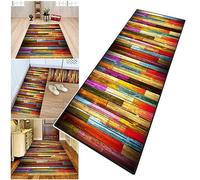 RAUMPA Alfombra de pasillo, cocina, lavable, antideslizante, con patrón, 80 x 300 cm de largo, para cocina, pasillo, cocina, pasillo, cocina, salón, dormitorio