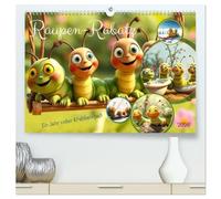 Raupen-Rabatz - Ein Jahr voller Krabbelspaß (hochwertiger Premium Wandkalender 2026 DIN A2 quer), Kunstdruck in Hochglanz: Die animierten Bilder ... der Kinder und erzählen kleine Geschichten.