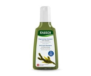 RAUSCH Anti-Fett-Shampoo mit Meerestang, 200 ml Champú | Reduce el exceso de sebo, limpia suavemente sin apelmazar, vegano y sin silicona, con extracto de hojalata, Suiza