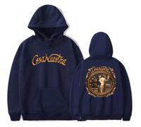 Rauw Alejandro - Sudadera con capucha informal para hombre y mujer, manga larga, con estampado elegante, ropa de calle Hip Hop, Azul marino-hl14385, S