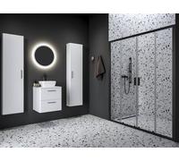 Ravak Blix II puerta de ducha 150 cm corredera negro mate/vidrio transparente 0YMP0300Z1