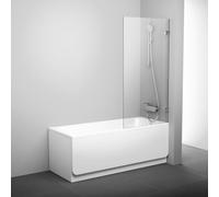 Ravak Brillant mampara de bañera 80 cm una pieza cromo brillo/vidrio transparente 7U840A00Z1