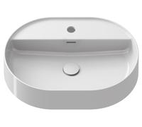 Ravak Ceramic lavabo 55x40 cm oval sobre encimera blanco XJX01155003