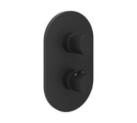 Ravak Chrome II grifo de bañera y ducha empotrado con termostato negro X070467