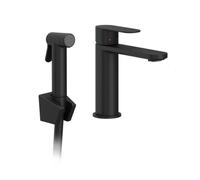 Ravak Chrome II grifo de lavabo con rociador tipo bidé de pie negro X070462