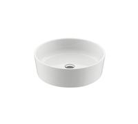 Ravak Moon lavabo 40x40 cm circular sobre encimera blanco XJN01300000