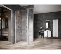 Ravak Nexty mampara de ducha 90 cm aluminio brillante/vidrio transparente 90O70C00Z1