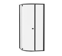Ravak Pivot cabina de ducha 90x90 cm semicircular negro mate/vidrio transparente 37677300Z1