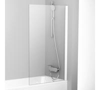 Ravak Pivot mampara de bañera 80 cm una pieza blanco brillo/vidrio transparente 79840100Z1