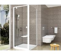Ravak Pivot mampara de ducha 90 cm blanco brillante/vidrio transparente 90G70100Z1