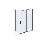 Ravak Roll mampara de ducha 80 cm negro mate/vidrio transparente X90V40300Z1