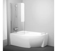 Ravak Rosa mampara de bañera 100 cm una pieza aluminio brillo/vidrio transparente 7QLS0C00Y1