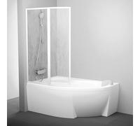 Ravak Rosa mampara de bañera 93 cm dos piezas blanco brillo/plástico 76L8010041