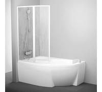 Ravak Rosa mampara de bañera 99 cm dos piezas blanco brillo/plástico 76L9010041