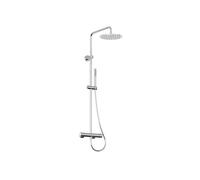 Ravak Spring conjunto de ducha a pared con termostato con rociador con efecto lluvia cromo X070539