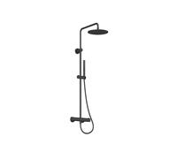 Ravak Spring conjunto de ducha a pared con termostato con rociador con efecto lluvia negro X070558
