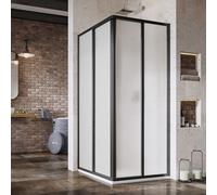 Ravak Supernova puerta de ducha 90 cm corredera negro mate/poliestireno 14V703O211