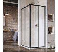 Ravak Supernova puerta de ducha 90 cm corredera negro mate/vidrio transparente 14V703O2Z1